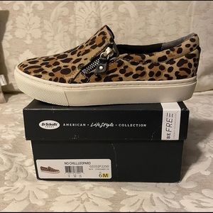 Dr. Scholls leopard slip on sneaker